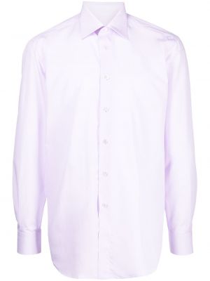 Bavlněná košile Brioni fialová