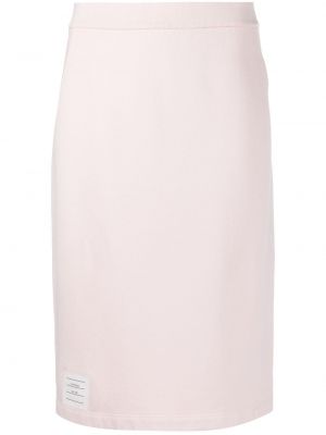 Βαμβακερή φούστα pencil από ζέρσεϋ Thom Browne ροζ
