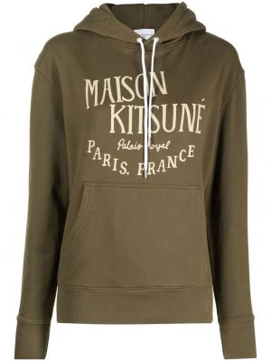 Jersey pamut kapucnis melegítő felső nyomtatás Maison Kitsuné
