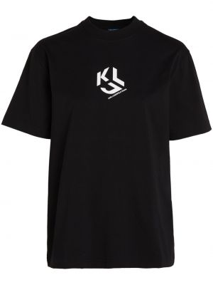 Kokvilnas t-krekls ar apdruku Karl Lagerfeld Jeans