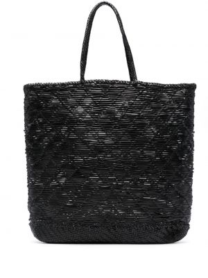 Kožená nákupná taška Dragon Diffusion čierna