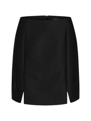 Jednofarebná priliehavá sukňa na zips Bruuns Bazaar - čierna