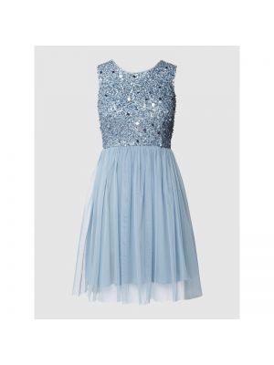 Sukienka koktajlowa z cekinami Lace & Beads, niebieski