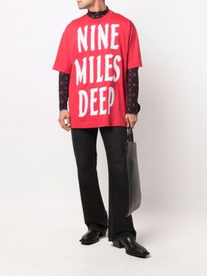 T-shirt avec imprimé slogan à imprimé Givenchy rouge