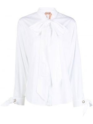 Bavlnená košeľa s mašľou N°21 biela