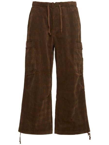 Spodnie cargo sztruksowe oversize z kieszeniami Jaded London - brązowy