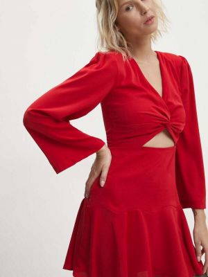 Мини рокля Answear Lab червено