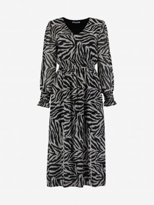 Dolga obleka z zebra vzorcem Haily´s črna