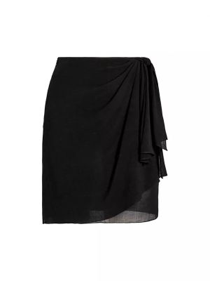 Льняная юбка мини Ralph Lauren Collection черная