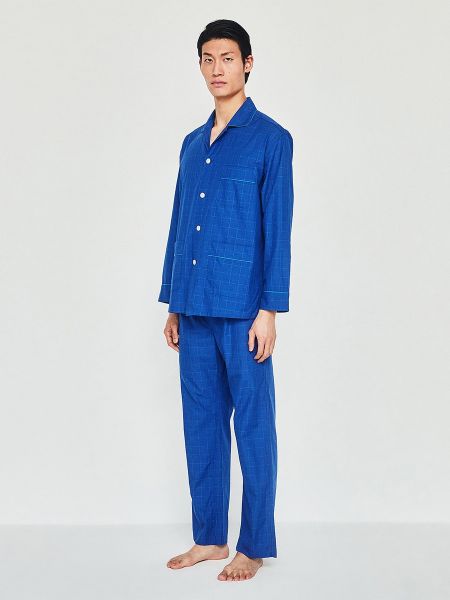 Pijama a cuadros Mirto azul