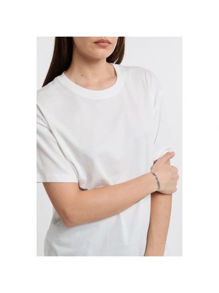 Camiseta de algodón manga corta Manila Grace blanco