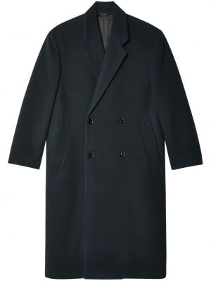 Вълнено палто от филц Lemaire синьо