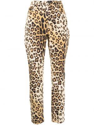 Skinny fit džínsy s potlačou s leopardím vzorom Etro