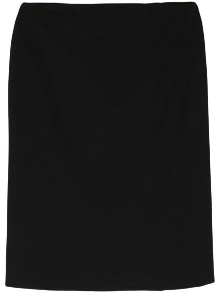 Vlnená puzdrová sukňa Ralph Lauren Collection čierna