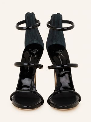 Sandały na obcasie Giuseppe Zanotti Design czarne