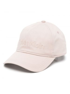 Čepice s výšivkou Calvin Klein šedý
