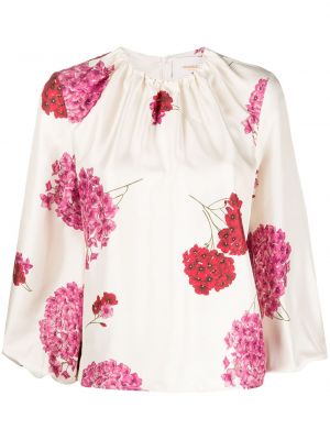 Trykt floral bluse La Doublej