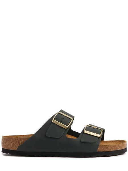 Læder sandaler med stropper Birkenstock grøn