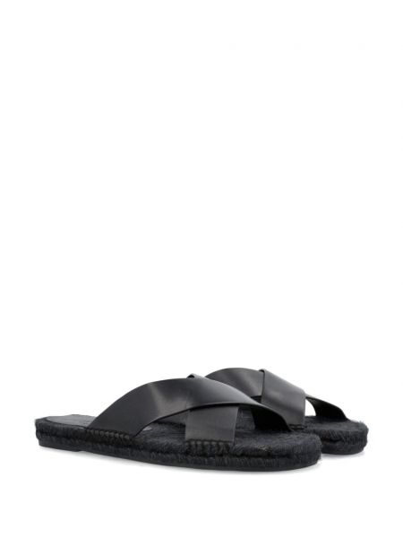 Kožené sandály Castañer černé