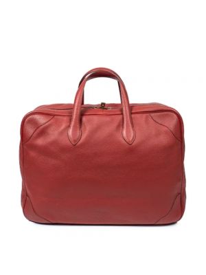 Torba podróżna skórzana Hermès Vintage czerwona