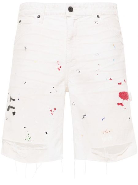 Bermuda kratke hlače s izlizanim efektom Gallery Dept. bijela