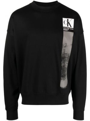 Sweatshirt aus baumwoll mit print Calvin Klein Jeans schwarz