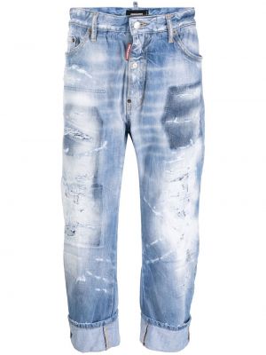 Nødlidende jeans 7/8 Dsquared2 blå