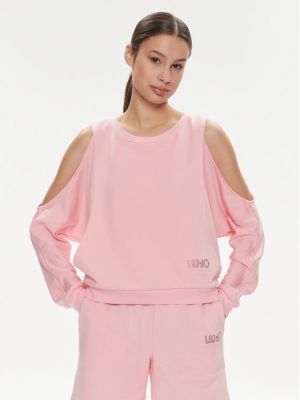 Laza szabású pulóver Liu Jo rózsaszín