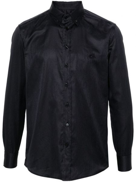 Košeľa s potlačou s paisley vzorom Etro čierna