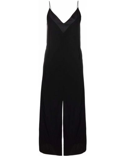 Vestido de cóctel sin mangas con escote v Victoria Victoria Beckham negro