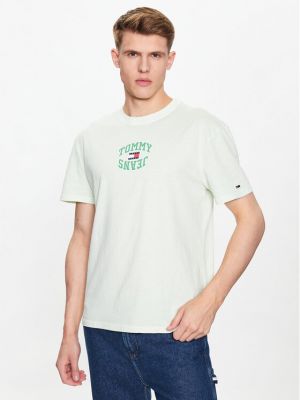 Tricou Tommy Jeans verde