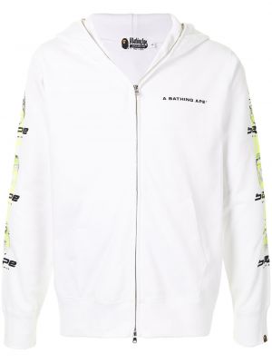 Zip hettegenser A Bathing Ape® hvit