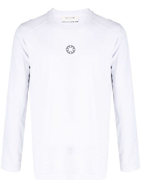 Langærmet t-shirt med broderier 1017 Alyx 9sm hvid