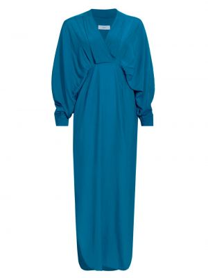 Длинное платье с глубоким декольте Swf синее