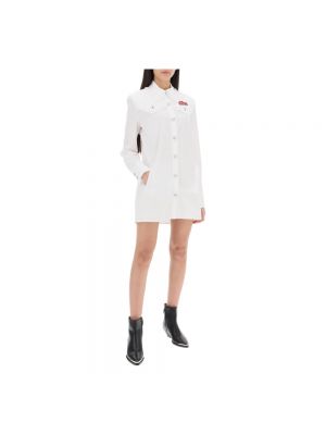 Mini vestido de encaje Alessandra Rich blanco