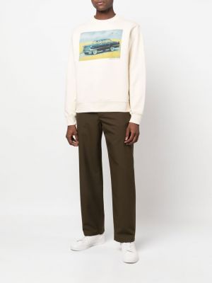 Sweatshirt mit print mit rundem ausschnitt Gcds weiß