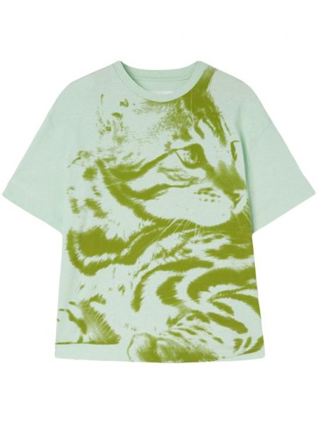 T-krekls ar apdruku Jil Sander zaļš