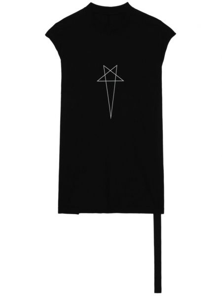 Βαμβακερό πουκάμισο με σχέδιο Rick Owens Drkshdw μαύρο