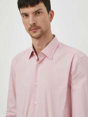Košulja slim fit Boss ružičasta