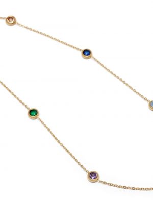 Křišťálový náhrdelník Nialaya Jewelry zlatý