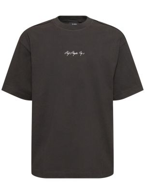 Kokvilnas t-krekls Axel Arigato melns