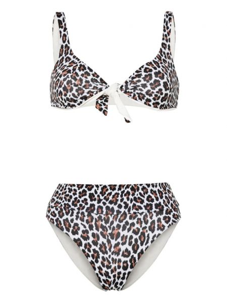 Bikini à imprimé à imprimé léopard Fisico