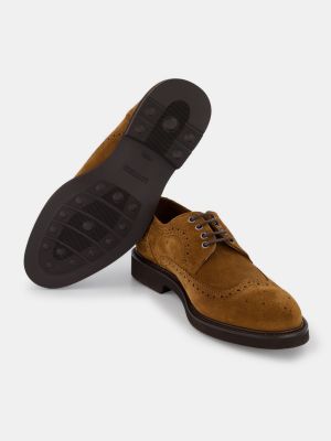 Замшевые туфли на шнуровке Lottusse коричневые