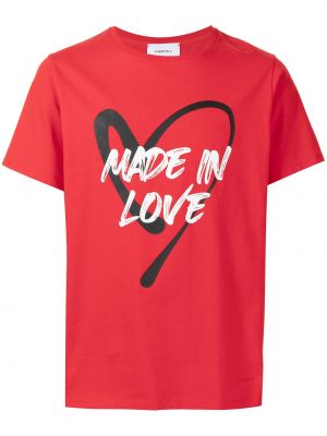 T-shirt avec imprimé slogan à imprimé Ports V rouge