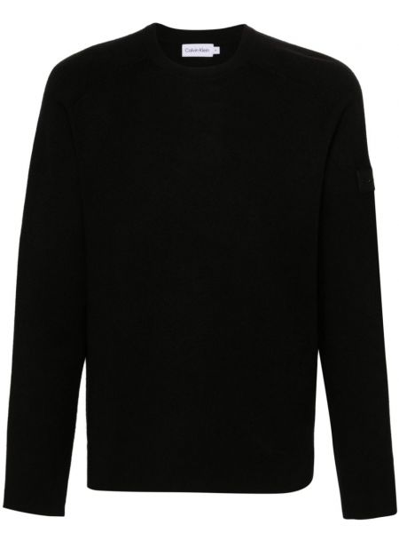 Pleteni džemper Calvin Klein crna