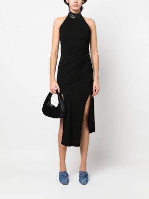 Sukienka midi asymetryczna Helmut Lang czarna
