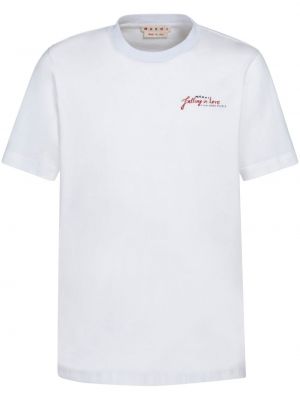 T-shirt aus baumwoll mit print Marni weiß