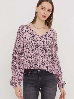 Блуза с принт Tommy Jeans розово