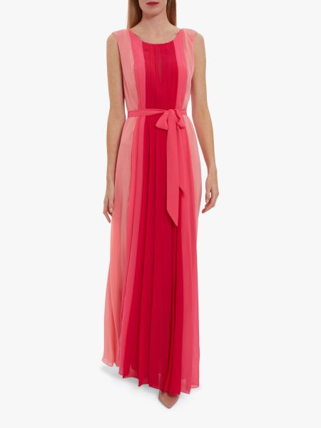 Шифоновое длинное платье Gina Bacconi розовое