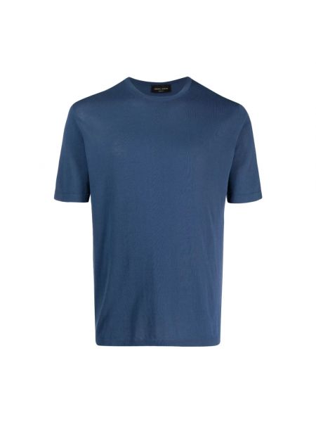 Strick t-shirt Roberto Collina blau